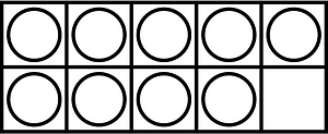 White Ten Frames 9|10