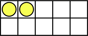 Yellow Ten Frames 2|10