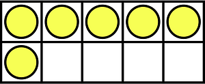 Yellow Ten Frames 6|10