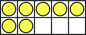 Yellow Ten Frames 7|10