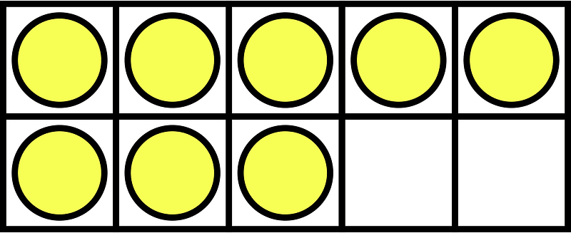 Yellow Ten Frames 8|10