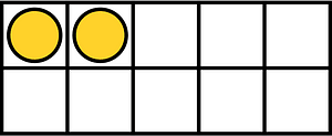 Yellow-Amber Ten Frames 2|10