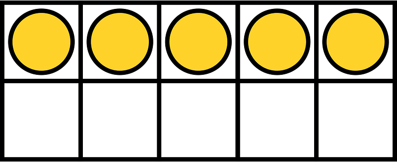 Yellow-Amber Ten Frames 5|10