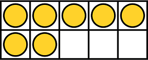 Yellow-Amber Ten Frames 7|10