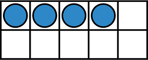 Blue Ten Frames 4|10
