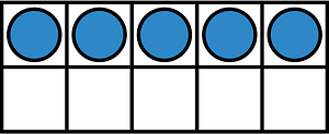 Blue Ten Frames 5|10
