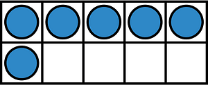 Blue Ten Frames 6|10