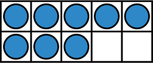 Blue Ten Frames 8|10