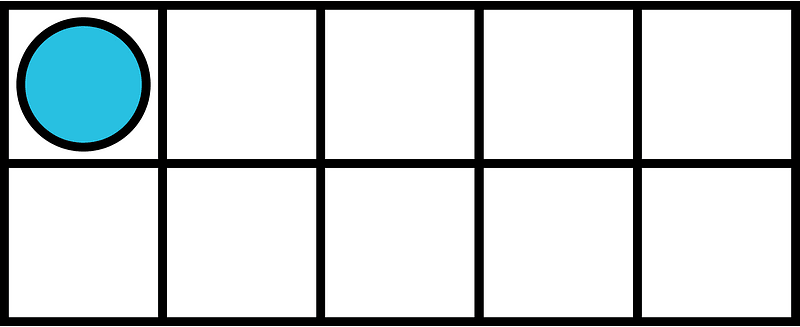 Cerulean-Blue Ten Frames 1|10