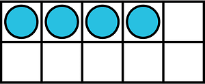 Cerulean-Blue Ten Frames 4|10