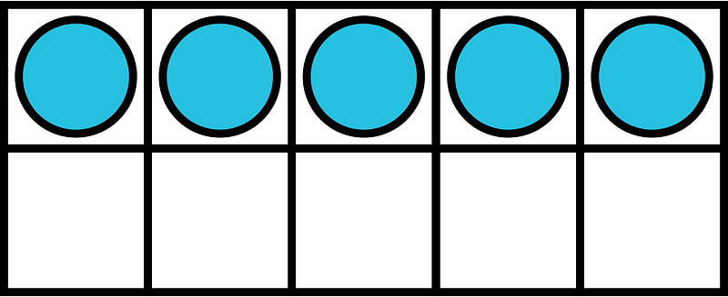 Cerulean-Blue Ten Frames 5|10