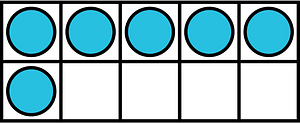 Cerulean-Blue Ten Frames 6|10