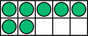 Green Ten Frames 7|10