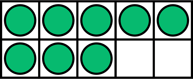 Green Ten Frames 8|10