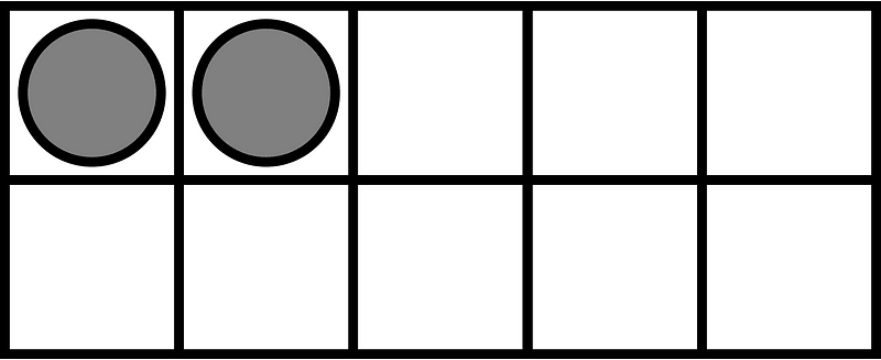 Grey Ten Frames 2|10