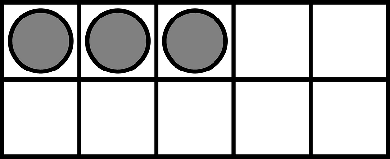 Grey Ten Frames 3|10