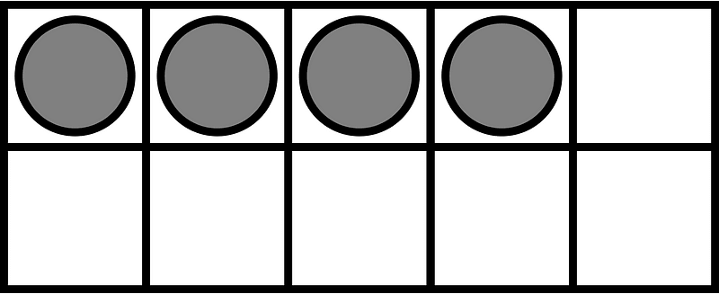 Grey Ten Frames 4|10