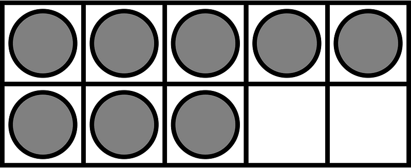Grey Ten Frames 8|10
