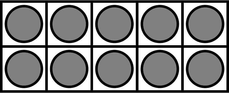 Grey Ten Frames 10|10