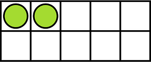 Lime Ten Frames 2|10