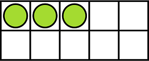 Lime Ten Frames 3|10