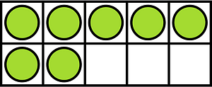 Lime Ten Frames 7|10