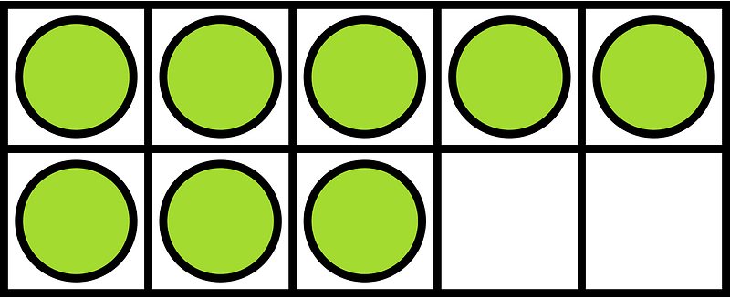 Lime Ten Frames 8|10