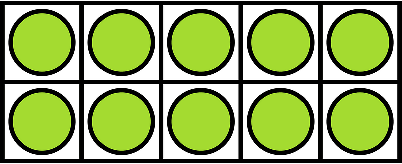 Lime Ten Frames 10|10