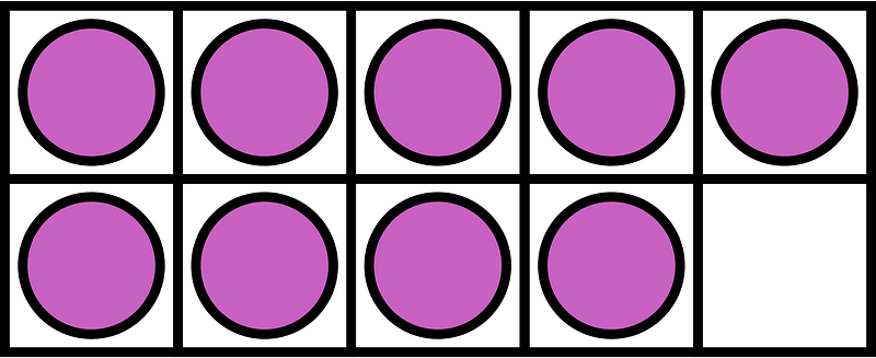 Magenta Ten Frames 9|10