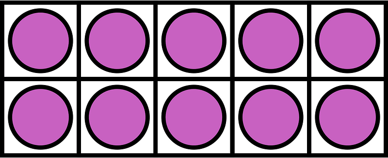 Magenta Ten Frames 10|10