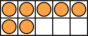 Orange Ten Frames 7|10