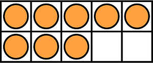Orange Ten Frames 8|10