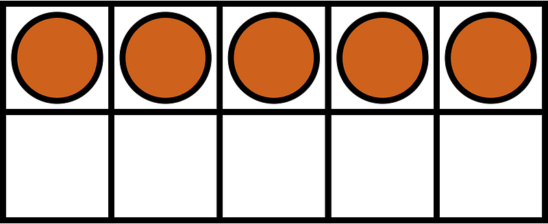 Orange-Brown Ten Frames 5|10