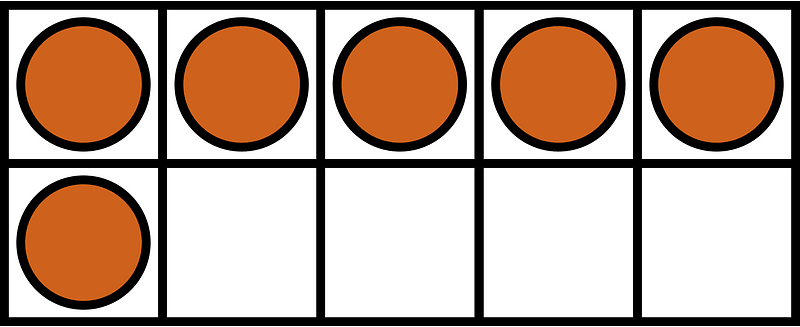 Orange-Brown Ten Frames 6|10