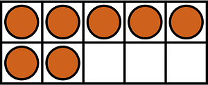 Orange-Brown Ten Frames 7|10