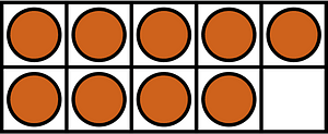 Orange-Brown Ten Frames 9|10