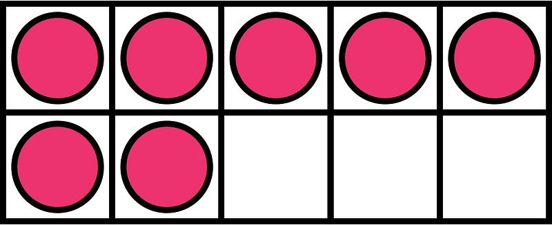 Pink Ten Frames 7|10