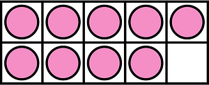 Purple Ten Frames 9|10