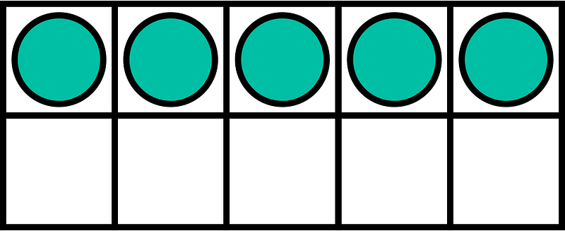 Teal-Green Ten Frames 5|10