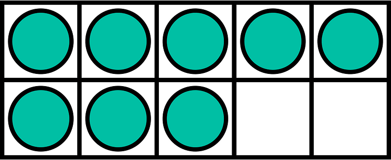 Teal-Green Ten Frames 8|10