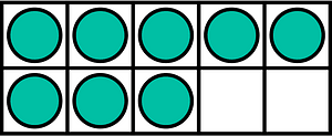 Teal-Green Ten Frames 8|10