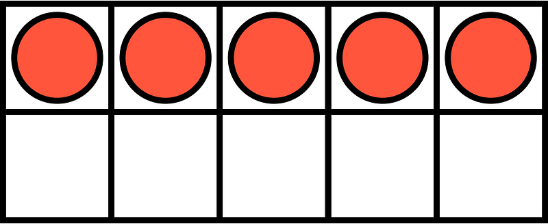 Vermilion Ten Frames 5|10