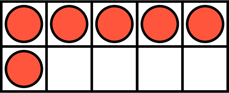 Vermilion Ten Frames 6|10