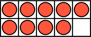 Vermilion Ten Frames 9|10