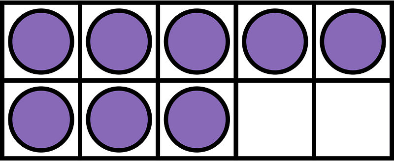 Violet Ten Frames 8|10