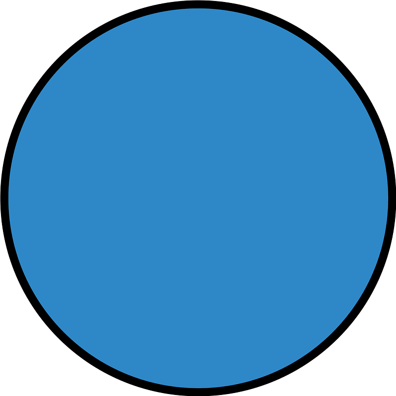 Blue Circle Fractions 1|1