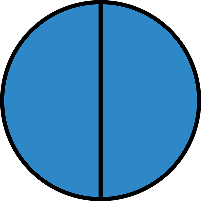 Blue Circle Fractions 2|2