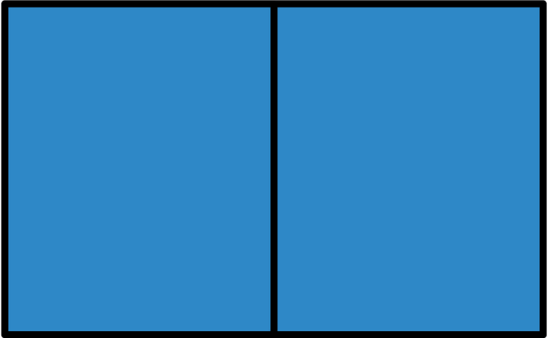 Blue Rectangle Fractions 2|2