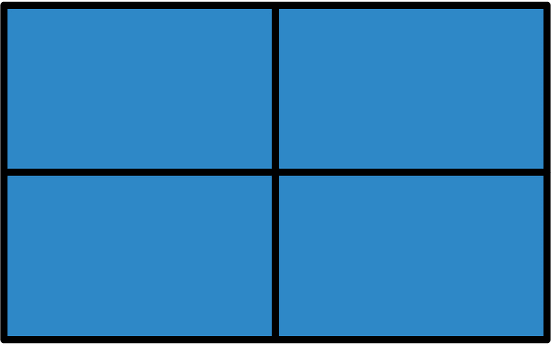 Blue Rectangle Fractions 4|4