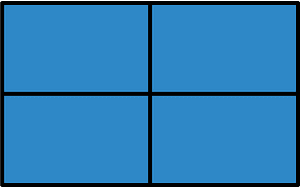 Blue Rectangle Fractions 4|4